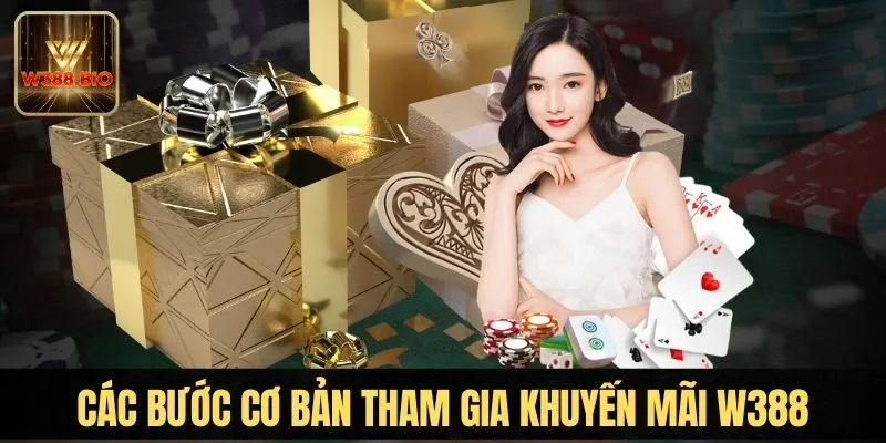 Các bước cơ bản để tham gia cùng khuyến mãi W388
